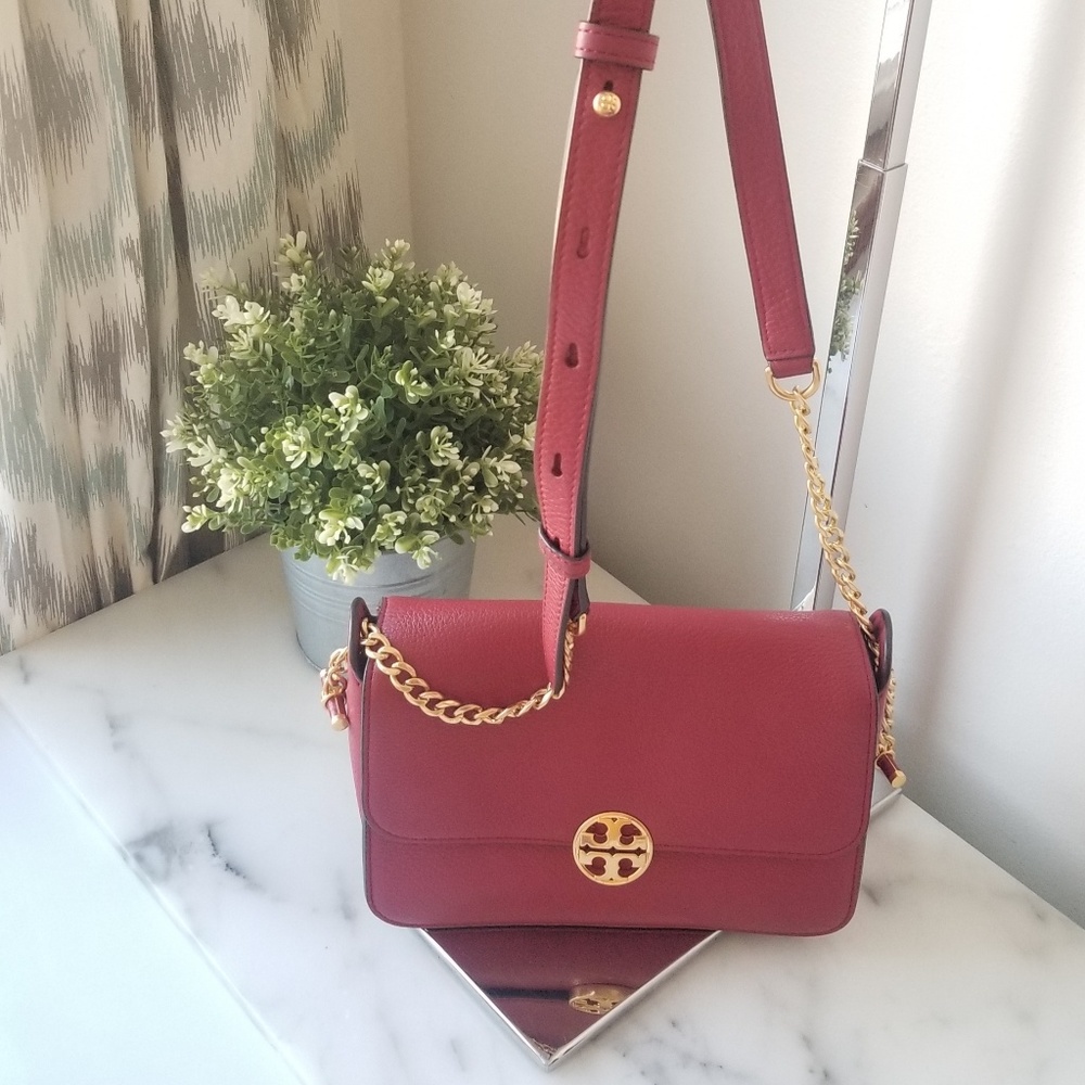 🛑SOLD•Preloved Tory Burch Chelsea Chain Crossbody - Picture 2 of 8